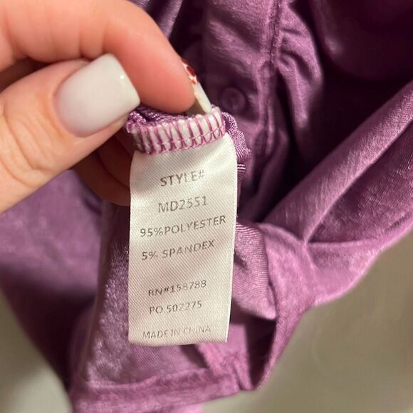 ✨MABLE EMERSYN SLINKY BUTTON DOWN SZ SMALL PURPLE DRESS✨ - Picture 10 of 10